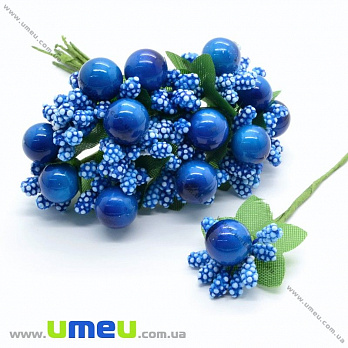 Тычинки на проволоке с ягодкой, Синие, 1 шт (DIF-015426)