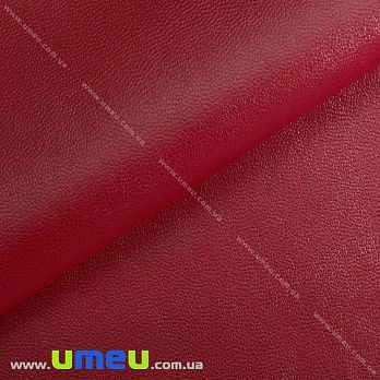 Искусственная кожа на замше 0,65 мм, Красная, 1 лист (20х27 см) (LTH-036882)