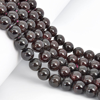 Бусины Гранат, Натур. камень, 10 мм, Круглые, 19 см (BUS-058082)