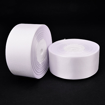 Репсова стрічка, 40 мм, Біла (LEN-054865)