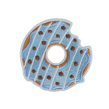 Термоаппликация, Пончик, 6,5 см, Голубая (APL-060110)