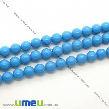 [Архів] Бусина натуральний камінь Бірюза (син.), 6 мм, Кругла (BUS-006409)