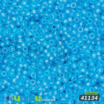 Бісер чеський №785/41134, Блакитний райдужний, 10/0 (BIS-043892)