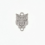 Коннектор из нерж. стали Сова, 15х9,5 мм, Темное серебро (STL-061394)