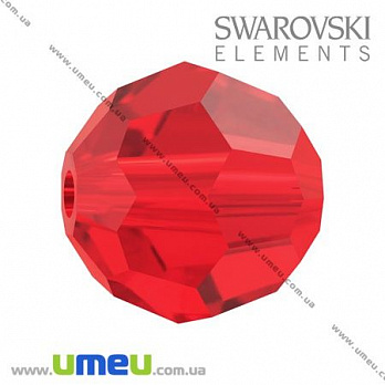 Бусина Swarovski 5000 Light Siam, 10 мм, Граненая круглая, 1 шт (BUS-009897)