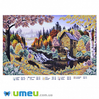 Схема для выш. бісером, Юма, Біля водоспаду, 40х26 см (UPK-049776)