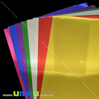 Картон металлизированный, А4, 7 цветов, 10 листов, 1 набор (DIF-033720)