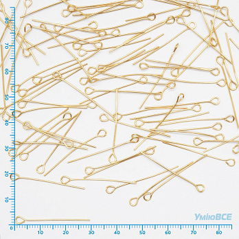 Булавки из нержавеющей стали, 30 мм, Золото (STL-056689)