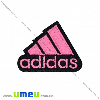 Термоаппликация Adidas, 5,5х4,5 см, Розовая, 1 шт (APL-029965)