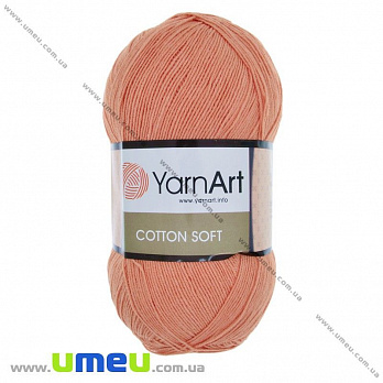 Пряжа YarnArt Cotton Soft 100 г, 600 м, Оранжевая 23, 1 моток (YAR-025425)