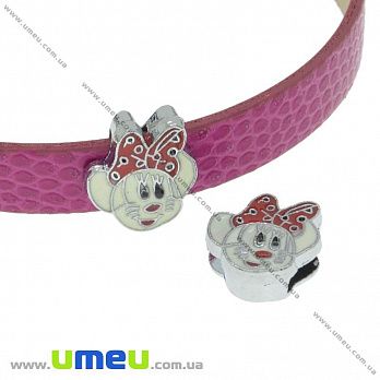 [Архів] Намистина під ремінець Міккі Маус, 12х11 мм, Темне срібло (BUS-036285)