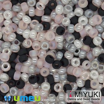 Бисер японский Miyuki круглый RR 11/0 №MIX97, Микс серый, 5 г (BIS-045566)