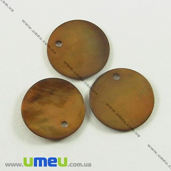 [Архів] Підвіска перламутрова, Коричнева, 15 мм (POD-001428)