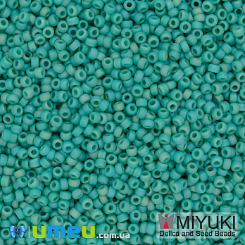 Бисер японский Miyuki круглый RR 15/0 №412, Бирюзовый матовый, 5 г (BIS-043346)