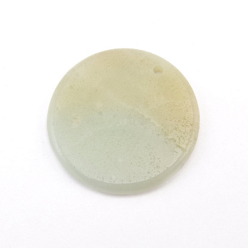 Підвіска Кругла плоска, Натур. камінь Амазоніт, 30 мм (POD-058638)