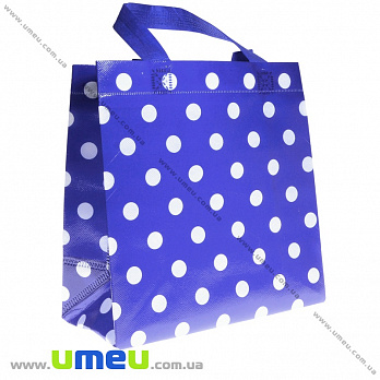 Сумка пластикова В горошок, 24х24х11 см, Синя (UPK-035703)