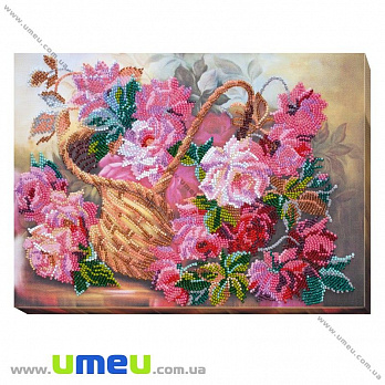 Набір для вишивання бісером на полотні Абрис Арт, Рожева ніжність, 30х22 см (SXM-024888)
