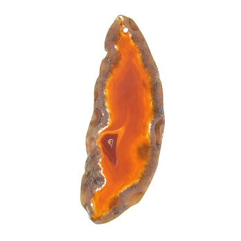 Срез Агата, Красно-коричневый, 82х31 мм (POD-022122)