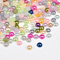Полубусины пластиковые Жемчуг, 4 мм, Круглые, Микс (KAB-022643)