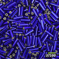Бисер чешский Стеклярус 3, №37100, Синий блестящий, 7 мм (BIS-059333)