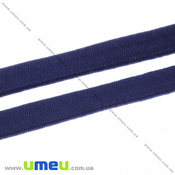 Резинка плоская 10 мм, Синяя темная, 1 м (LEN-028591)