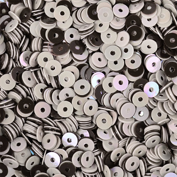 Паєтки Індія круглі плоскі, 4 мм, Мікс бежево-коричневий (PAI-051878)