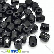 Бусина чешское стекло Preciosa 3-cuts-RH 7х6,5 мм, №0235, Черная (BUS-036373)