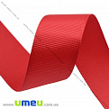 Репсовая лента, 25 мм, Красная, 1 м (LEN-016764)