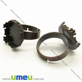 [Архів] Кільце під кабошон 15 мм, Мідь (OSN-007048)