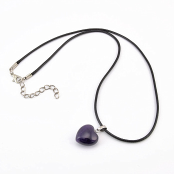 Підвіска на шнурку, Натур. камінь Аметист (POD-058269)