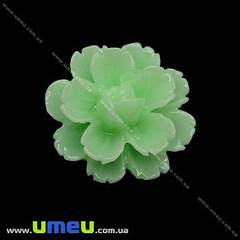 Кабошон з полімерної глини Квіточка Салатовий, 13 мм (KAB-011744)