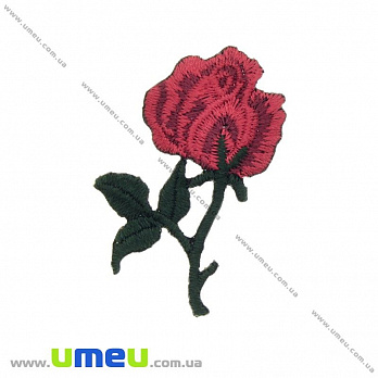 Термоаппликация Роза красная, 5х3 см, 1 шт (APL-024613)