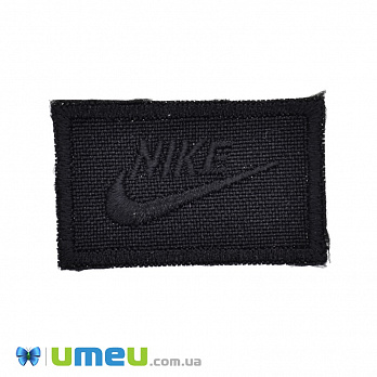 Термоаппликация Nike, 4х2,5 см, Черная, 1 шт (APL-038198)