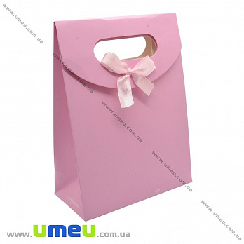 Подарочный пакет на липучке УЦЕНКА, Розовый, 16х12х6 см, 1 шт (UPK-027008)