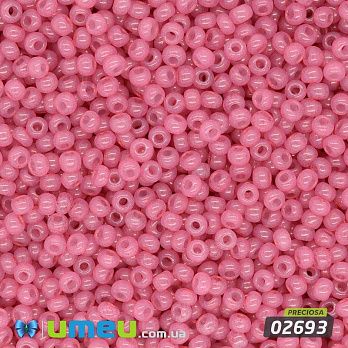 Бісер чеський №459/02693, Рожевий, Алебастровий, 10/0 (BIS-043814)