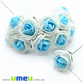 Роза латексная, 25 мм, Бело-голубая, 1 шт (DIF-014635)