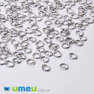 Колечки, Темное серебро, 4 мм, толщина 0,7 мм, 5 г (PIN-048760)