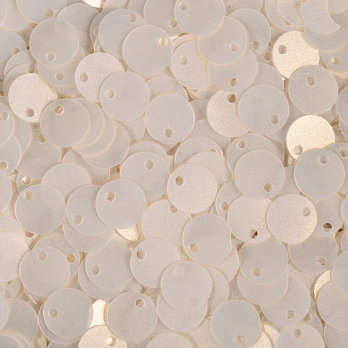 Пайетки Индия круглые плоские (смещённое отверстие), 6,5 мм, Золотисто-бежевые, 5 г (PAI-051170)