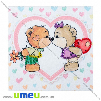 Схема для виш. бісером VDV, Закохані ведмежата Т-0949, 11х11 см (SXM-032136)