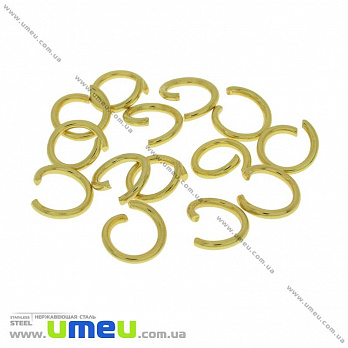 З'єднувальне колечко з нерж. сталі, 7 мм, 1 мм, Золото (STL-031432)