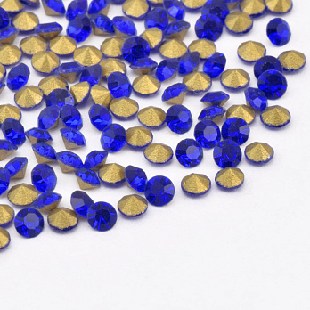 Стрази скляні конусні SS6 (2,0 мм), Сині (STR-059344)