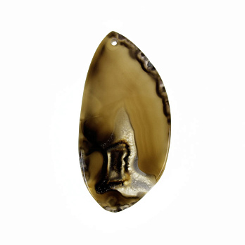 Срез Агата, Черный, 66х34 мм (POD-032460)