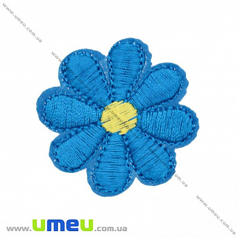 Термоаппликация Цветочек, 3,8 см, Синяя, 1 шт (APL-020951)