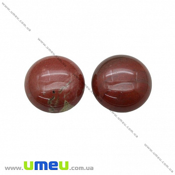Кабошон нат. камінь Яшма червона, Круглий, 18 мм (KAB-012707)