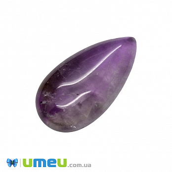 Кабошон нат. камінь Аметист, Крапля, 27,8 х15,2 мм (KAB-050662)