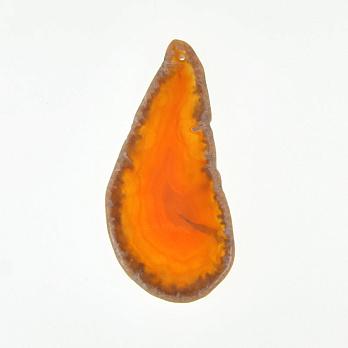 Зріз Агата, Червоно-коричневий, 76х36 мм (POD-032431)