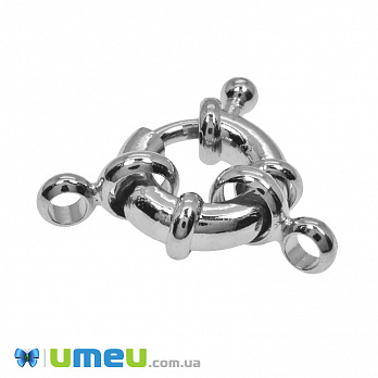 Замок-карабін круглий, Темне срібло, 21х14 мм (ZAM-049126)