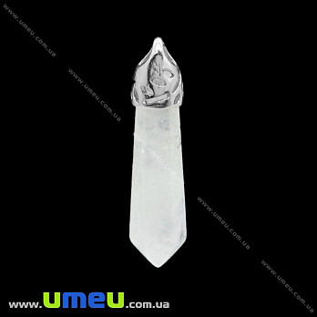 Подвеска из натурального камня Кристалл, Кварц белый, 36х8 мм, 1 шт (POD-031841)