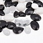 Кабошоны пластиковые, Микс черно-белый (KAB-060980)