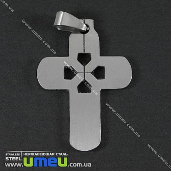 [Архів] Підвіска з нержавіючої сталі Хрест, 39х27 мм (POD-002188)